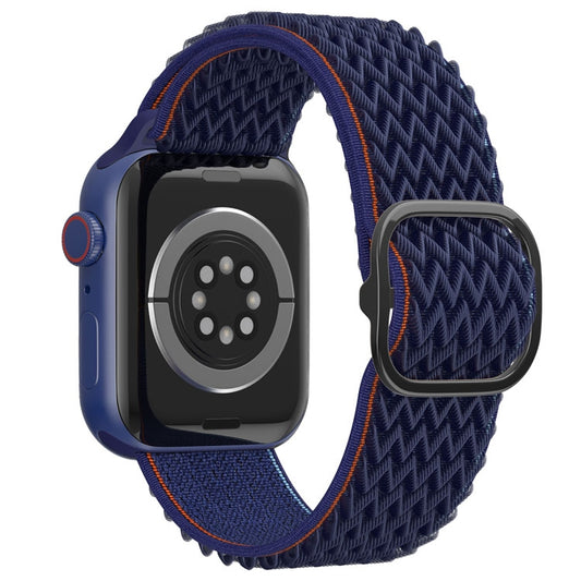 Wave Nylon Watch Band For Apple Watch Ultra 49mm&Watch Ultra 2 49mm / Series 9&8&7 45mm / SE 3&SE 2&6&SE&5&4 44mm / 3&2&1 42mm(Navy Blue) by buy2fix