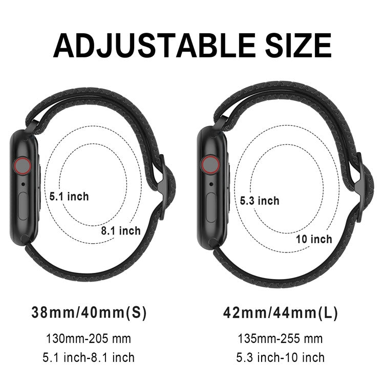 Wave Nylon Watch Band For Apple Watch Ultra 49mm&Watch Ultra 2 49mm / Series 9&8&7 45mm / SE 3&SE 2&6&SE&5&4 44mm / 3&2&1 42mm(Sea Shell) by buy2fix