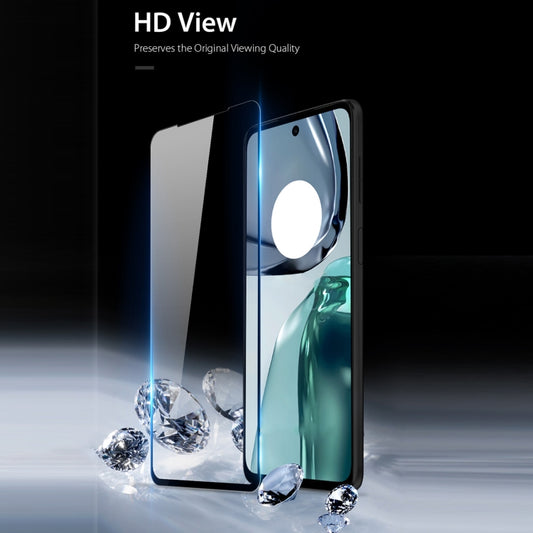 10 PCS For Motorola Moto G42 / G62 DUX DUCIS 0.33mm 9H Medium Alumina Tempered Glass Film(Black) by DUX DUCIS