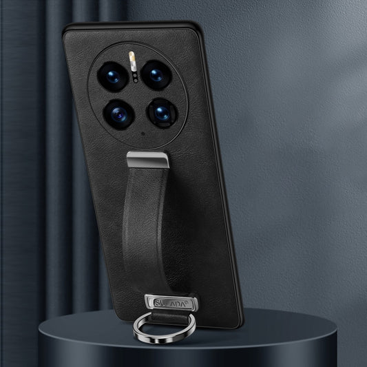 For Huawei Mate 50 Pro SULADA Cool Series PC + Leather Texture Skin Feel Shockproof Phone Case(Black) by SULADA