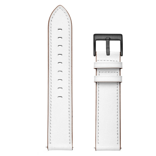 For Honor Watch GS 3 22mm Cowhide Leather Sewing Thread Watch Band(White) by buy2fix