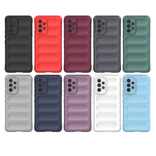 For Samsung Galaxy A53 Magic Shield TPU + Flannel Phone Case(Light Blue) by buy2fix