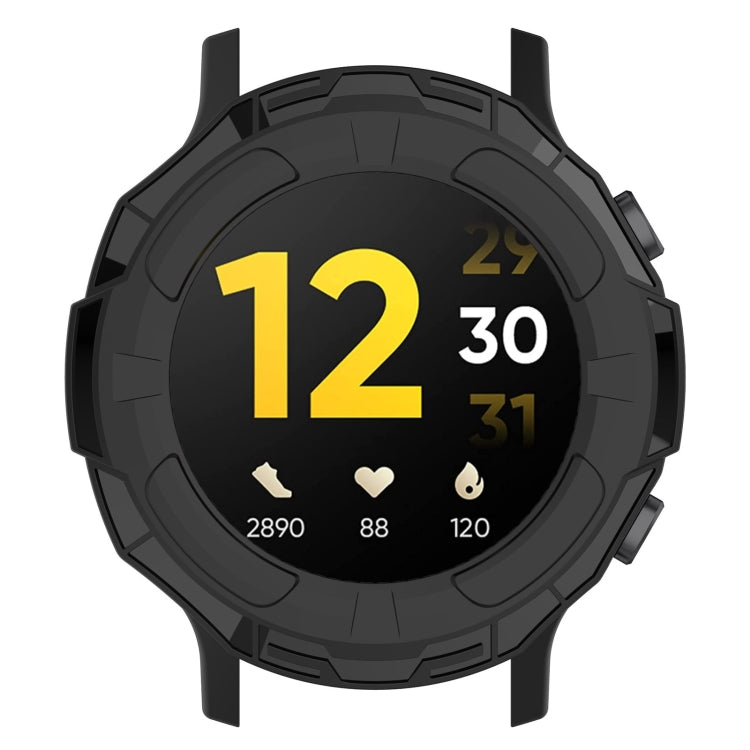For Realme watch S RMA207 Armor Hollow TPU Watch Case(Black) - Watch Case by buy2fix | Online Shopping UK | buy2fix