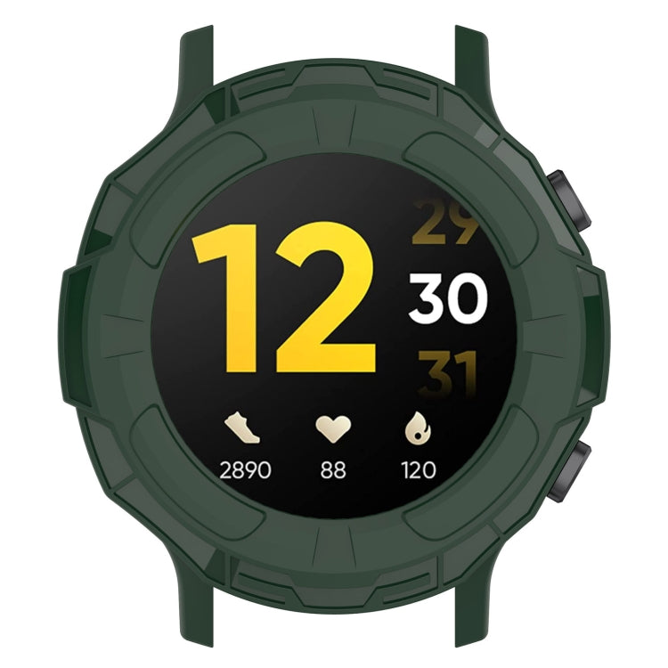 For Realme watch S RMA207 Armor Hollow TPU Watch Case(Olive Green) - Watch Case by buy2fix | Online Shopping UK | buy2fix