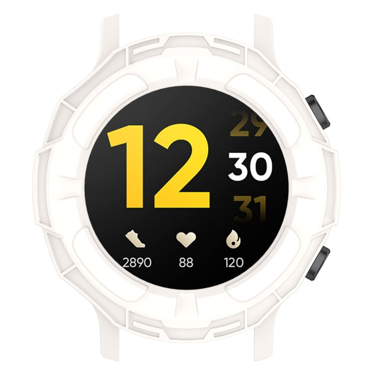 For Realme watch S RMA207 Armor Hollow TPU Watch Case(Lvory White) - Watch Case by buy2fix | Online Shopping UK | buy2fix