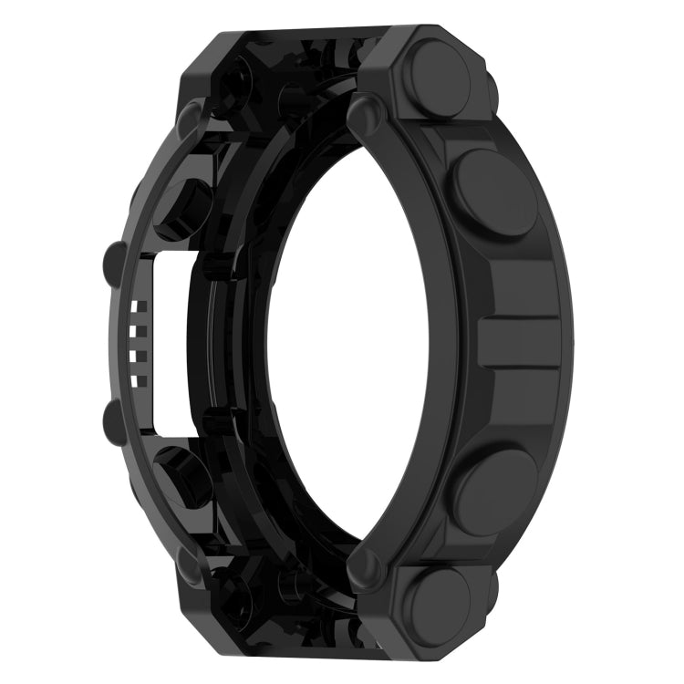 For Amazfit T-Rex 2 Armor Hollow TPU Watch Case(Black) - Watch Cases by buy2fix | Online Shopping UK | buy2fix