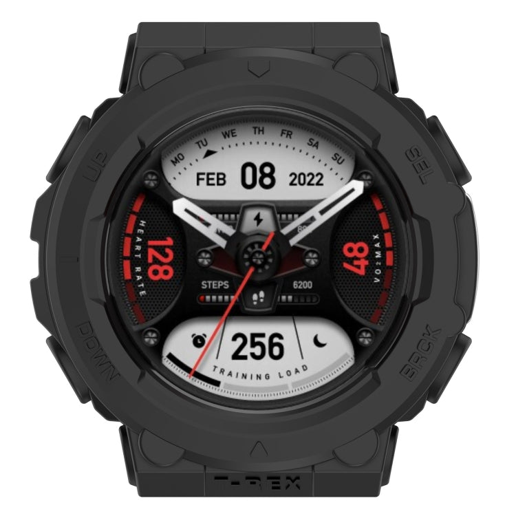 For Amazfit T-Rex 2 Armor Hollow TPU Watch Case(Black) - Watch Cases by buy2fix | Online Shopping UK | buy2fix