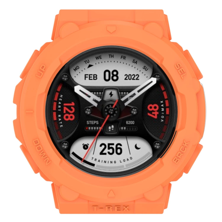 For Amazfit T-Rex 2 Armor Hollow TPU Watch Case(Orange) - Watch Cases by buy2fix | Online Shopping UK | buy2fix