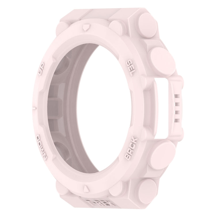 For Amazfit T-Rex 2 Armor Hollow TPU Watch Case(Light Pink) - Watch Cases by buy2fix | Online Shopping UK | buy2fix