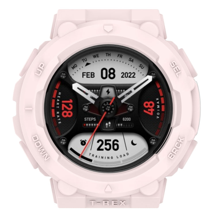 For Amazfit T-Rex 2 Armor Hollow TPU Watch Case(Light Pink) - Watch Cases by buy2fix | Online Shopping UK | buy2fix