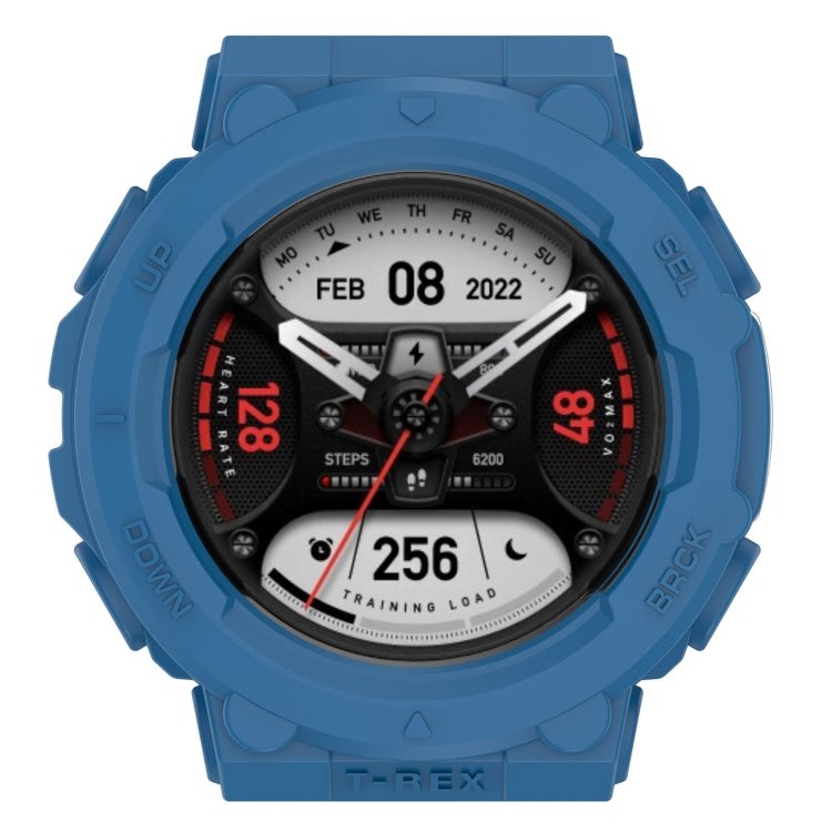 For Amazfit T-Rex 2 Armor Hollow TPU Watch Case(Dark Blue) - Watch Cases by buy2fix | Online Shopping UK | buy2fix