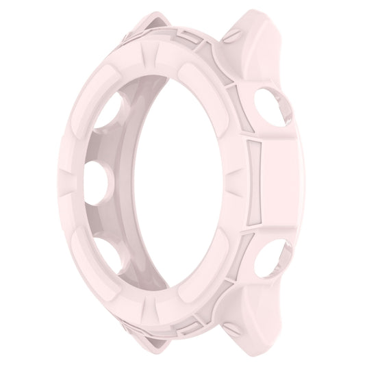For Garmin Forerunner 955 Armor Hollow TPU Watch Case(Light Pink) by buy2fix