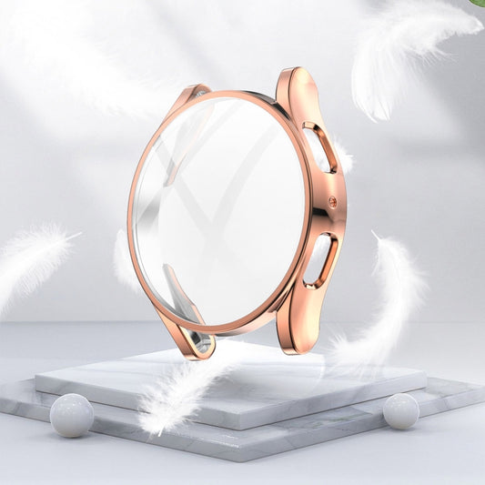 For Samsung Galaxy Watch 5 44 mm Full Coverage TPU Electroplating Protective Case(Rose Gold) by buy2fix
