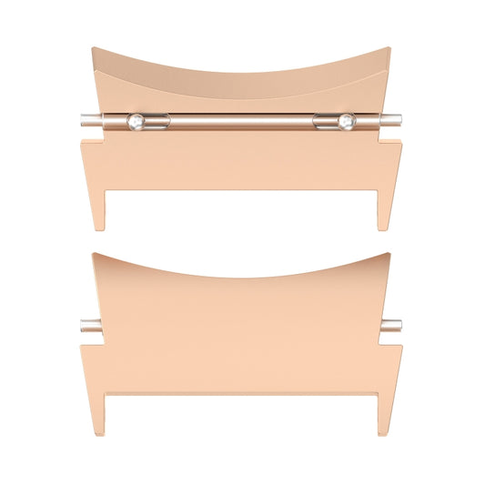 For Samsung Galaxy Watch 5 / Watch 5 Pro / Watch 4 / Watch 4 Classic 1 Pair Universal Metal Watch Band Connectors(Rose Gold) - Other Parts by buy2fix | Online Shopping UK | buy2fix