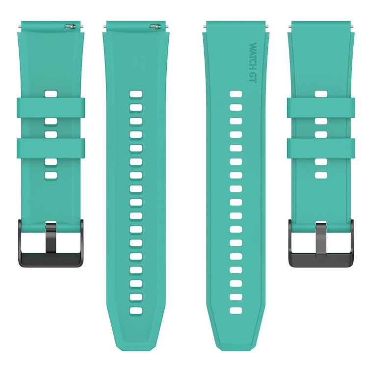 For Samsung Galaxy Watch 5 40mm 20mm Black Buckle Step Silicone Watch Band(Teal) - Watch Bands by buy2fix | Online Shopping UK | buy2fix