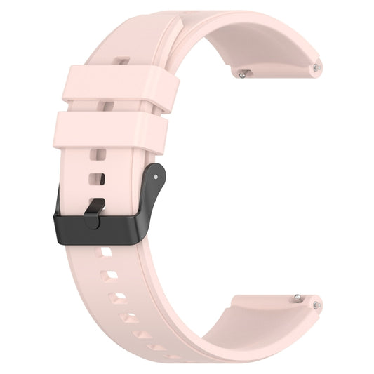 For Samsung Galaxy Watch 5 40mm 20mm Black Buckle Step Silicone Watch Band(Pink) by buy2fix