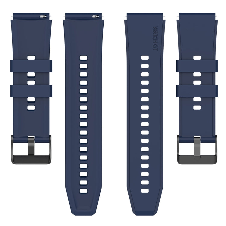 For Samsung Galaxy Watch 5 40mm 20mm Black Buckle Step Silicone Watch Band(Blue) - Watch Bands by buy2fix | Online Shopping UK | buy2fix