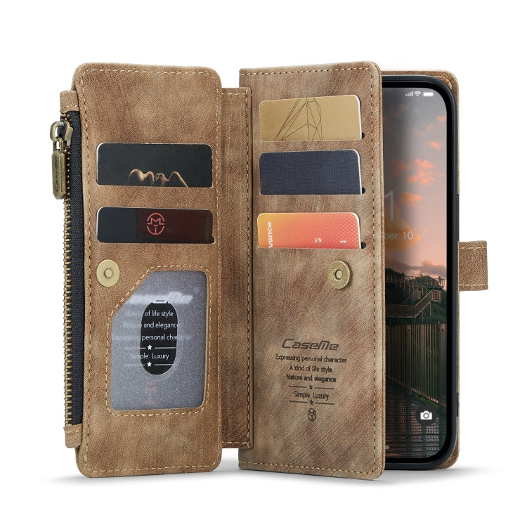 For iPhone 14 Pro CaseMe C30 Multifunctional Phone Leather Case(Brown) - iPhone 14 Pro Cases by CaseMe | Online Shopping UK | buy2fix
