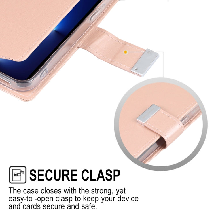 For iPhone 14 GOOSPERY RICH DIARY Crazy Horse Texture Leather Case (Rose Gold) - iPhone 14 Cases by GOOSPERY | Online Shopping UK | buy2fix