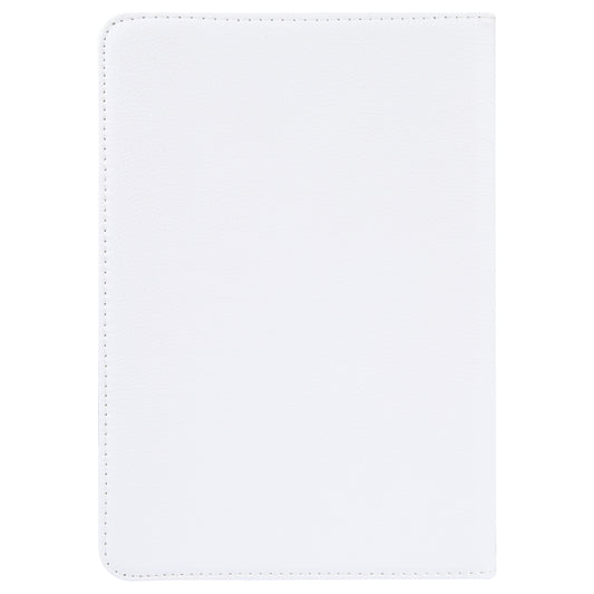 For 10 inch Tablet 360 Degree Rotation Litchi Texture Flip Leather Tablet Case(White) - 10 - 11 inch by buy2fix | Online Shopping UK | buy2fix