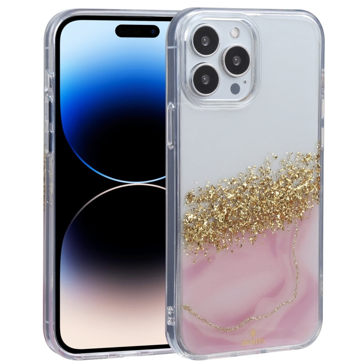 For iPhone 14 Pro Max DFANS DESIGN Dual-color Starlight Shining Phone Case (Pink) - iPhone 14 Pro Max Cases by DFANS DESIGN | Online Shopping UK | buy2fix