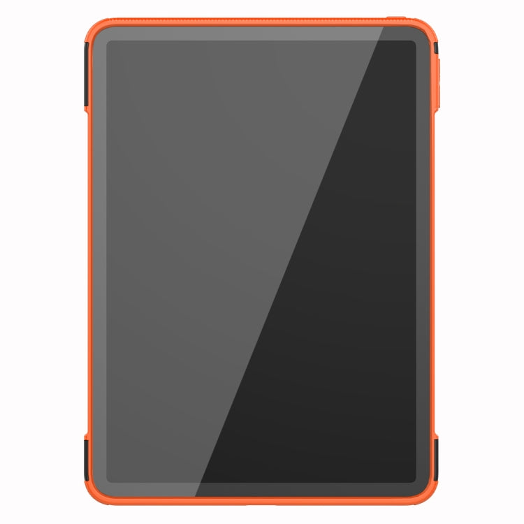For iPad Pro 11 (2020) Tire Texture Shockproof TPU+PC Protective Tablet Case with Holder(Orange) - iPad Pro 11 (2020) Cases by buy2fix | Online Shopping UK | buy2fix