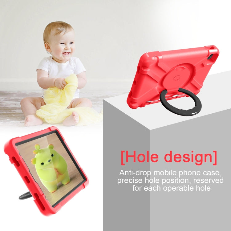 For iPad Pro 11 (2020) PC + Silicone Shockproof Combination Tablet Case with 360 Degree Rotating Holder & Handle(Red+Black) - iPad Pro 11 (2020) Cases by buy2fix | Online Shopping UK | buy2fix
