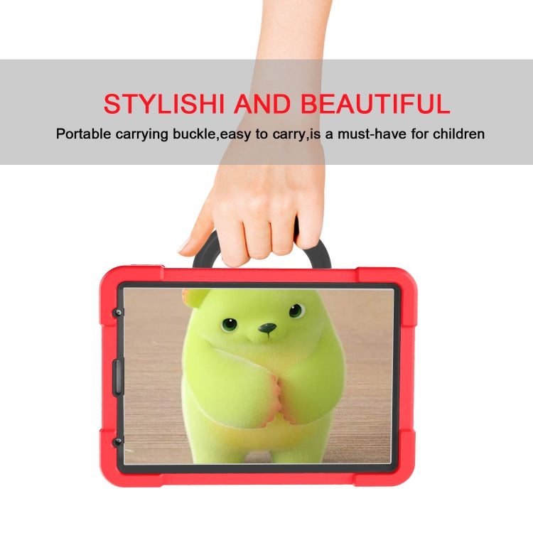 For iPad Pro 11 (2020) PC + Silicone Shockproof Combination Tablet Case with 360 Degree Rotating Holder & Handle(Red+Black) - iPad Pro 11 (2020) Cases by buy2fix | Online Shopping UK | buy2fix