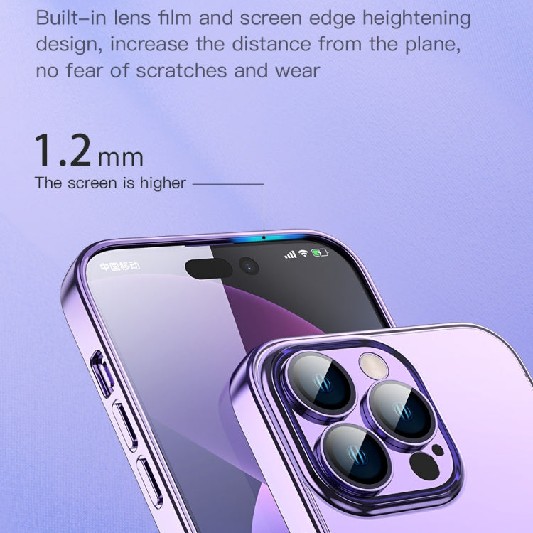 For iPhone 14 TOTUDESIGN AA-155 Series Electroplating TPU Phone Case (Purple) - iPhone 14 Cases by TOTUDESIGN | Online Shopping UK | buy2fix