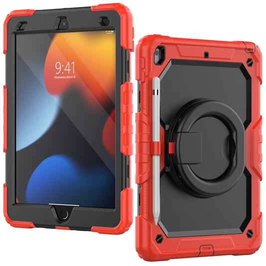 For iPad 10.2 2021 / 2020 / 2019 Bracelet Holder Silicone + PC Tablet Case(Red) - iPad 10.2 Cases by buy2fix | Online Shopping UK | buy2fix