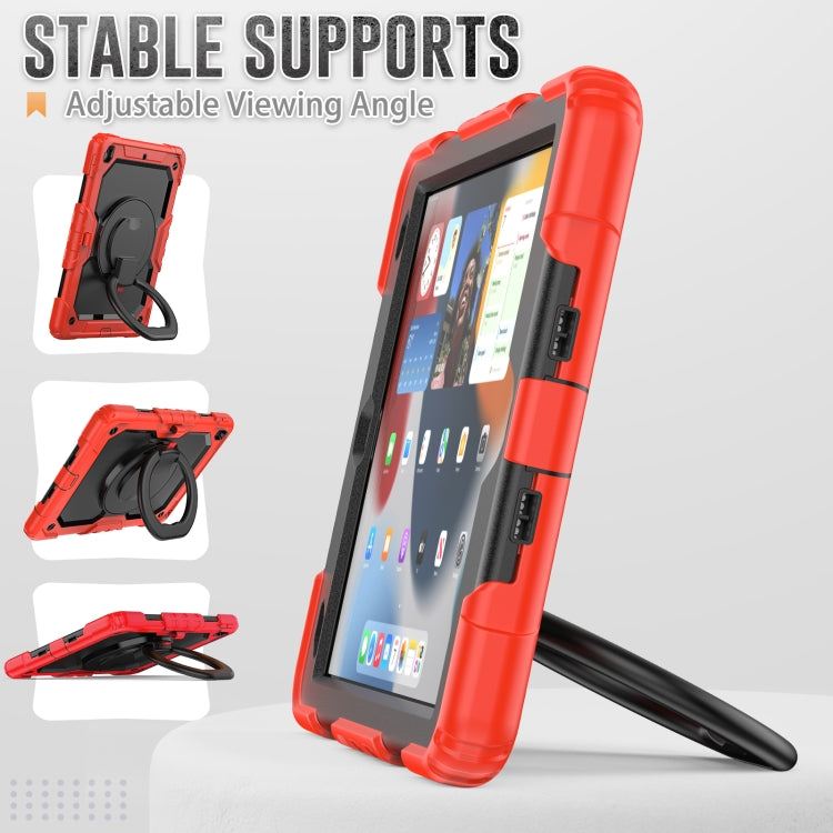 For iPad 10.2 2021 / 2020 / 2019 Bracelet Holder Silicone + PC Tablet Case(Red) - iPad 10.2 Cases by buy2fix | Online Shopping UK | buy2fix