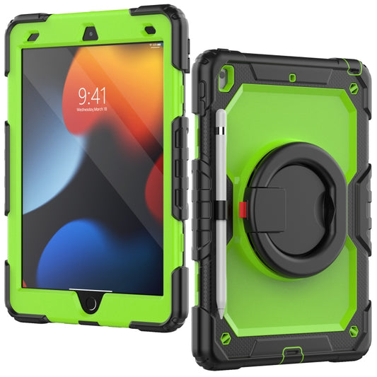 For iPad 10.2 2021 / 2020 / 2019 Bracelet Holder Silicone + PC Tablet Case(Yellow Green) - iPad 10.2 Cases by buy2fix | Online Shopping UK | buy2fix