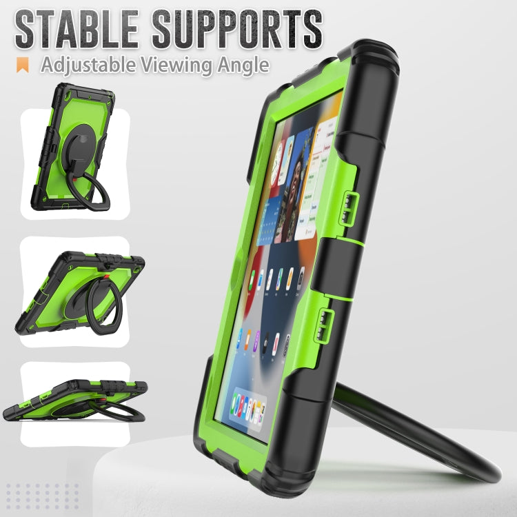 For iPad 10.2 2021 / 2020 / 2019 Bracelet Holder Silicone + PC Tablet Case(Yellow Green) - iPad 10.2 Cases by buy2fix | Online Shopping UK | buy2fix