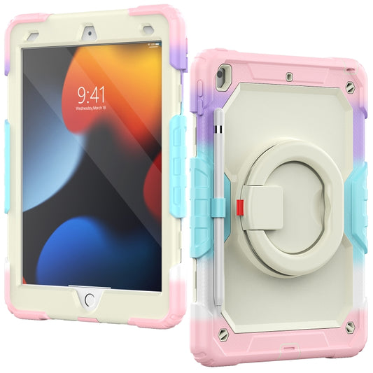 For iPad 10.2 2021 / 2020 / 2019 Bracelet Holder Silicone + PC Tablet Case(Colorful Pink) - iPad 10.2 Cases by buy2fix | Online Shopping UK | buy2fix