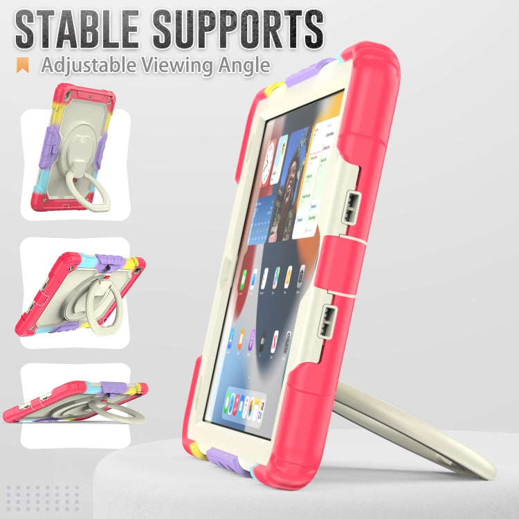 For iPad 10.2 2021 / 2020 / 2019 Bracelet Holder Silicone + PC Tablet Case(Colorful Red) - iPad 10.2 Cases by buy2fix | Online Shopping UK | buy2fix