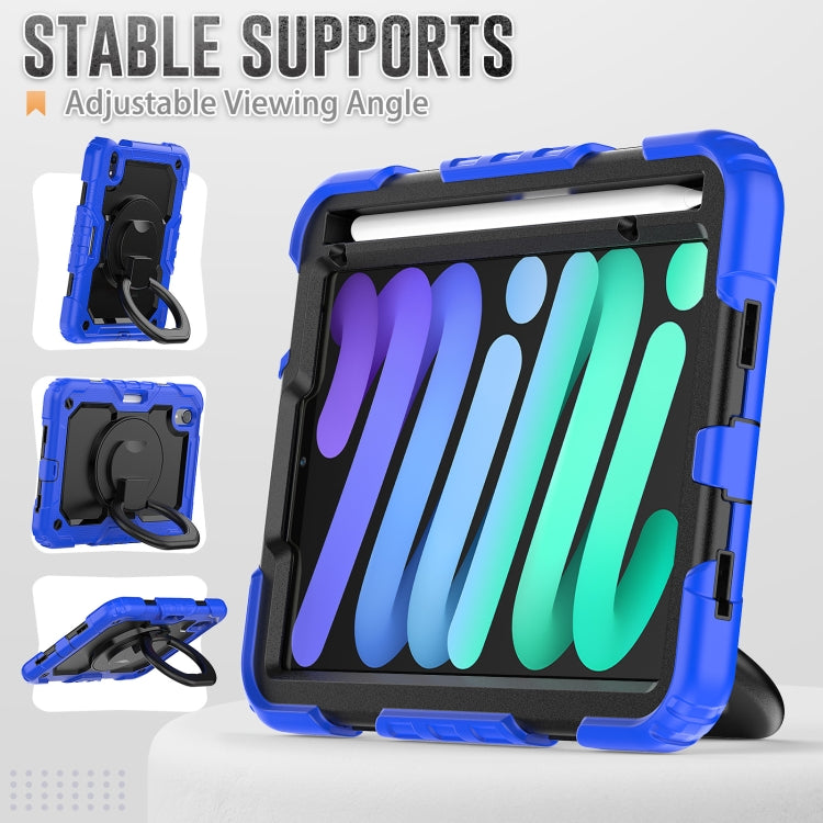 For iPad mini 2024 / mini 6 Bracelet Holder Silicone + PC Tablet Case(Blue) - iPad mini 6 Cases by buy2fix | Online Shopping UK | buy2fix