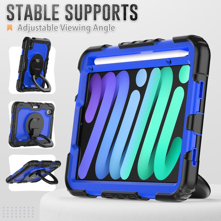 For iPad mini 2024 / mini 6 Bracelet Holder Silicone + PC Tablet Case(Dark Blue) - iPad mini 6 Cases by buy2fix | Online Shopping UK | buy2fix