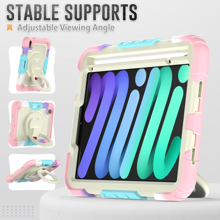 For iPad mini 2024 / mini 6 Bracelet Holder Silicone + PC Tablet Case(Colorful Pink) - iPad mini 6 Cases by buy2fix | Online Shopping UK | buy2fix