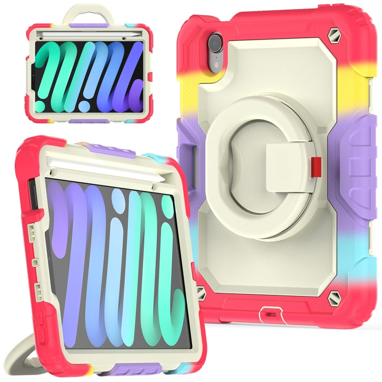 For iPad mini 2024 / mini 6 Bracelet Holder Silicone + PC Tablet Case(Colorful Red) - iPad mini 6 Cases by buy2fix | Online Shopping UK | buy2fix