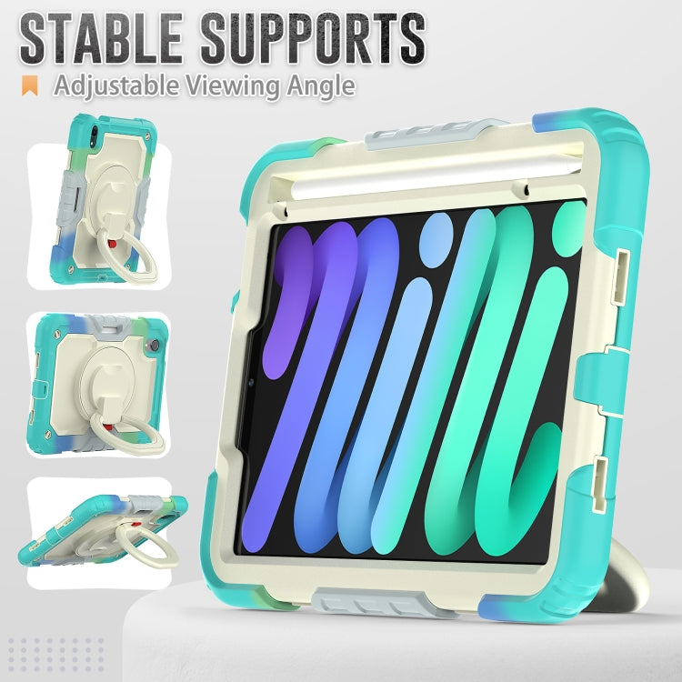 For iPad mini 2024 / mini 6 Bracelet Holder Silicone + PC Tablet Case(Colorful Blue) - iPad mini 6 Cases by buy2fix | Online Shopping UK | buy2fix