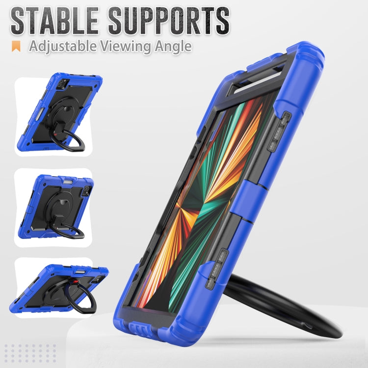 For iPad Pro 11 2022 / 2021 Bracelet Holder Silicone + PC Tablet Case For iPad Pro 11(Blue) - iPad Pro 11 (2022/2021) Cases by buy2fix | Online Shopping UK | buy2fix
