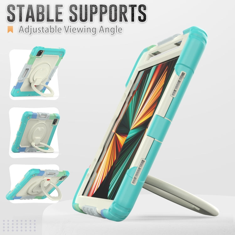 For iPad Pro 11 2022 / 2021 Bracelet Holder Silicone + PC Tablet Case For iPad Pro 11(Colorful Blue) - iPad Pro 11 (2022/2021) Cases by buy2fix | Online Shopping UK | buy2fix