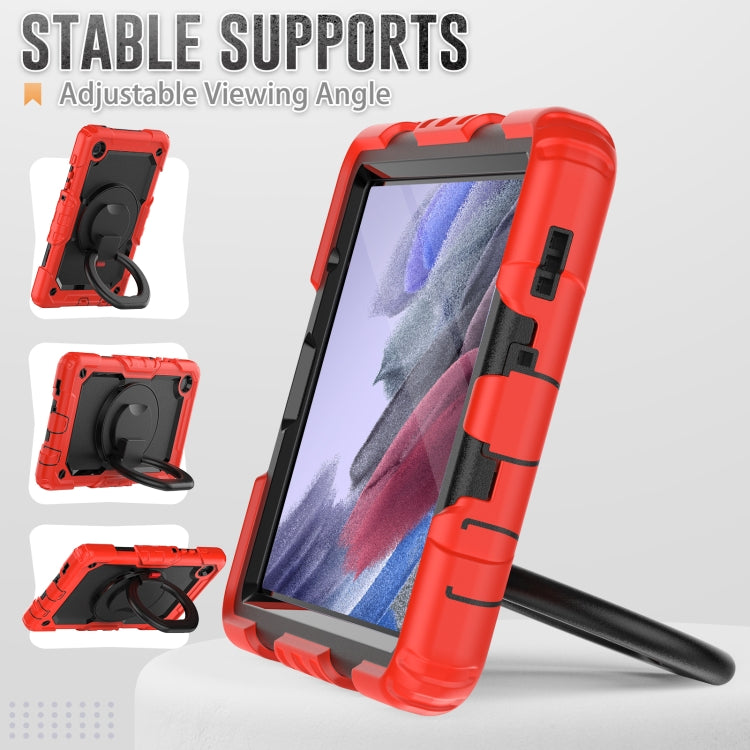 For Samsung Galaxy Tab A7 Lite Bracelet Holder Silicone + PC Tablet Case(Red) - Tab A7 Lite T220 / T225 by buy2fix | Online Shopping UK | buy2fix