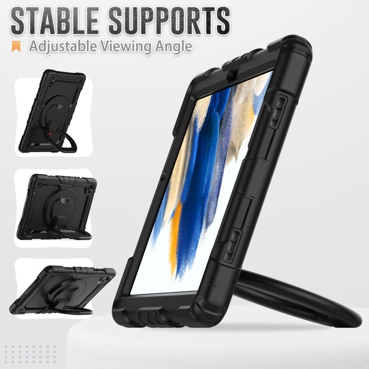 For Samsung Galaxy Galaxy Tab A8 Bracelet Holder Silicone + PC Tablet Case(Black) - Other Galaxy Tab PC by buy2fix | Online Shopping UK | buy2fix