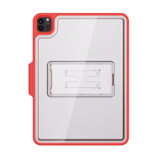 For iPad Pro 11 2022 / 2021 / 2020 / 2018 Mutural Transparent Holder Tablet Case(Red) - iPad Pro 11 (2022/2021) Cases by Mutural | Online Shopping UK | buy2fix