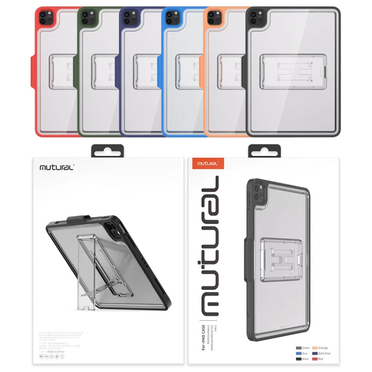 For iPad Pro 11 2022 / 2021 / 2020 / 2018 Mutural Transparent Holder Tablet Case(Red) - iPad Pro 11 (2022/2021) Cases by Mutural | Online Shopping UK | buy2fix