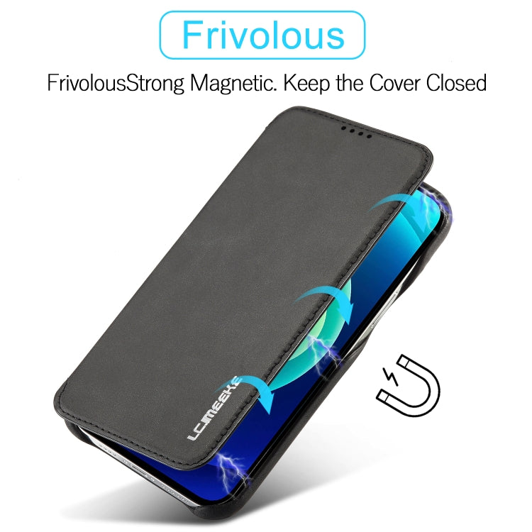 For iPhone 14 Plus LC.IMEEKE Hon Ancient Series Flip Leather Phone Case (Black) - iPhone 14 Plus Cases by LC.IMEEKE | Online Shopping UK | buy2fix