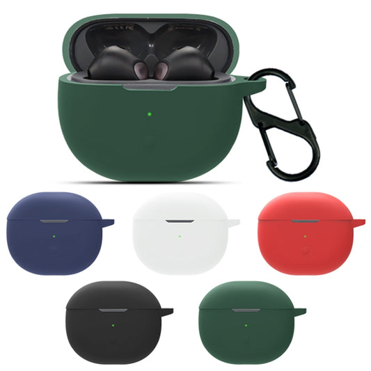 Pure Color Bluetooth Earphone Silicone Case For SoundPEATS Air3-Deluxe(Red) by buy2fix