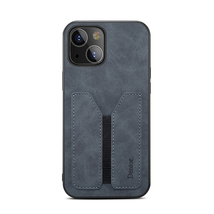 For iPhone 13 Denior Elastic Card Slot PU + TPU Phone Case(Grey) - iPhone 13 Cases by Denior | Online Shopping UK | buy2fix