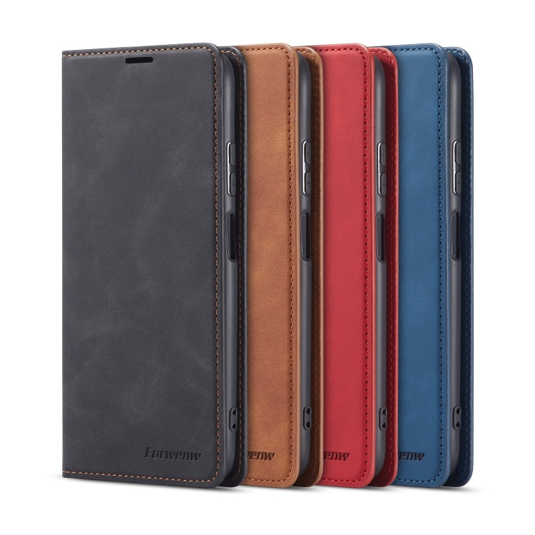 For Huawei P40 Lite / nova 6 SE Forwenw Dream Series Oil Edge Strong Magnetism Horizontal Flip Leather Case with Holder & Card Slots & Wallet & Photo Frame(Red) - Huawei Cases by Forwenw | Online Shopping UK | buy2fix